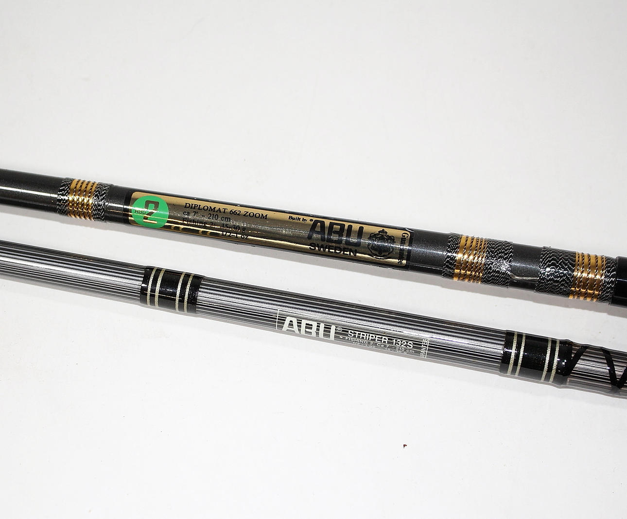 FISHING ROD, 2 pcs ABU, Diplomat 662 zoom and Striper 132S