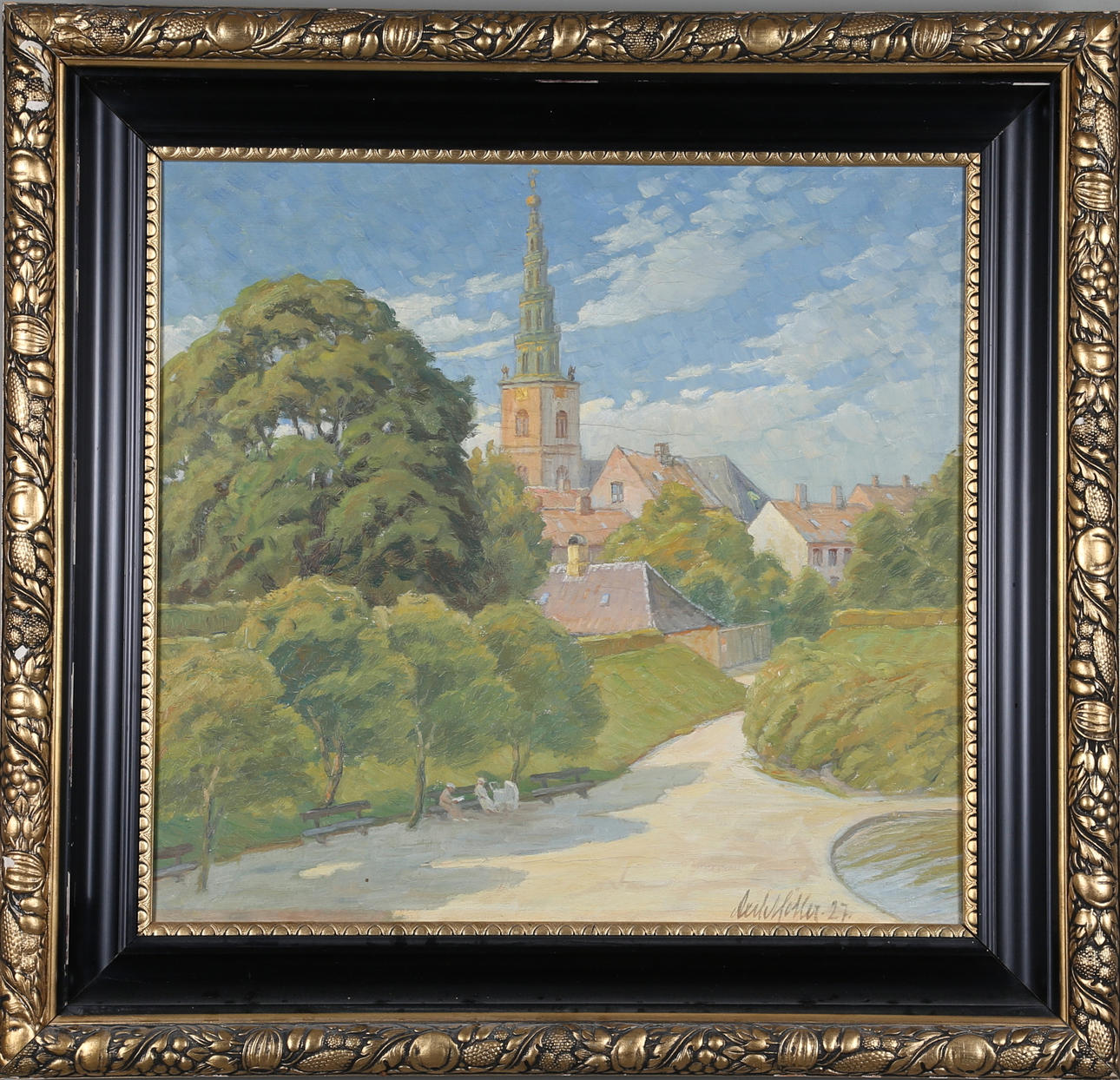 AXEL MÖLLER. oil on canvas, signed and dated -27.