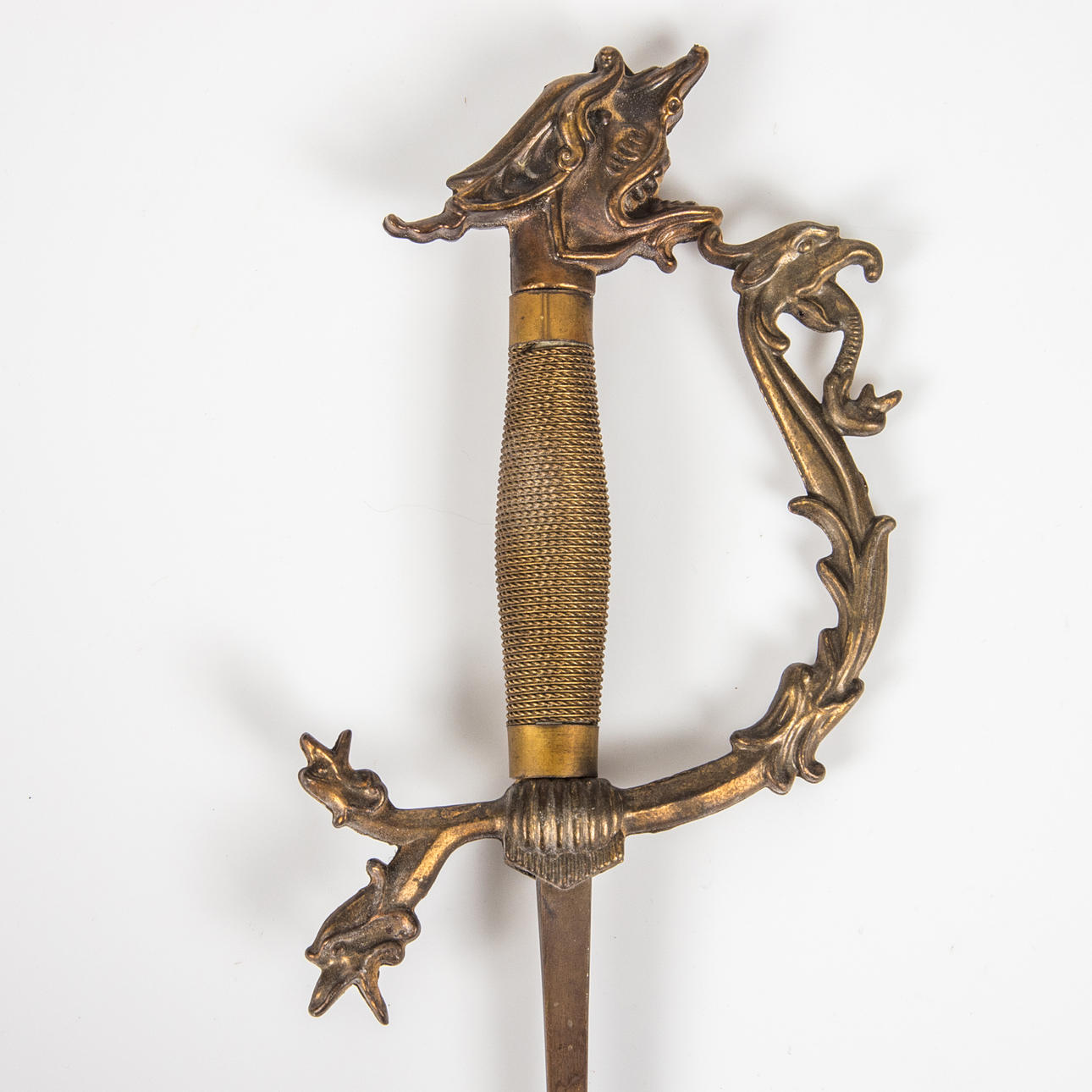 PRACTICE SWORD, bronzed metal, oriental.