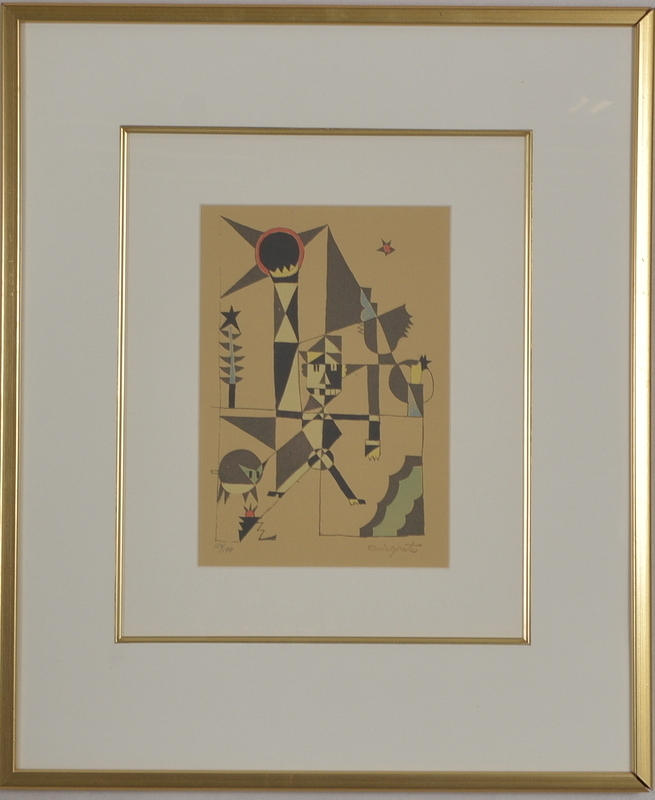 ERIC GRATE. Färglitografi.