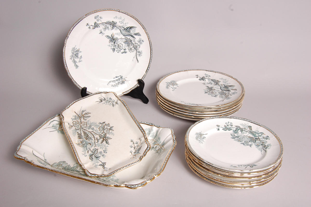 PORSLIN, 16 delar, Wexiö guld.