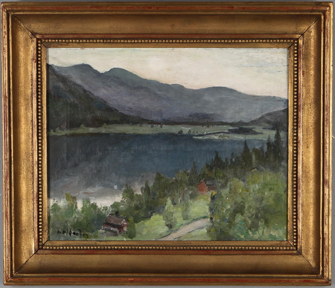 CARL LUTHANDER. Landskap, olja på duk, signerad.