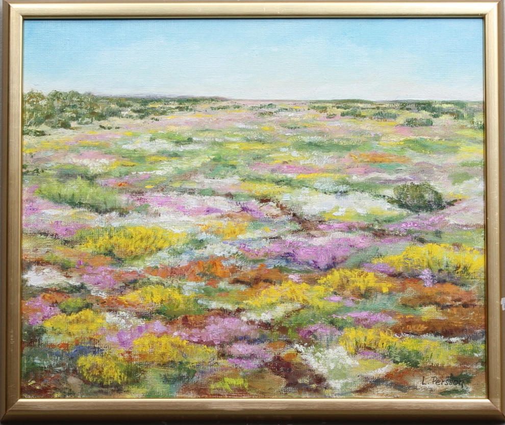 OKÄND KONSTNÄR, olja på duk, signerad L Persson.