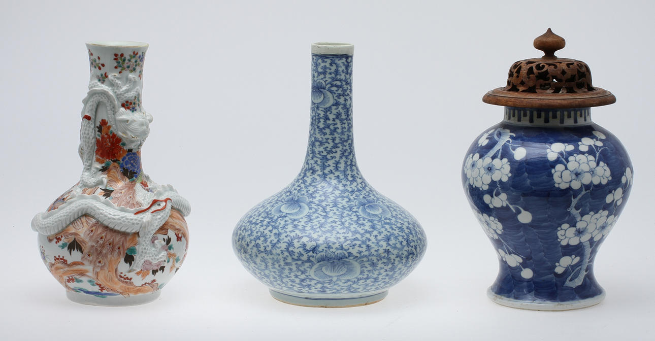 PORSLIN, 3 delar, Kina och Japan.