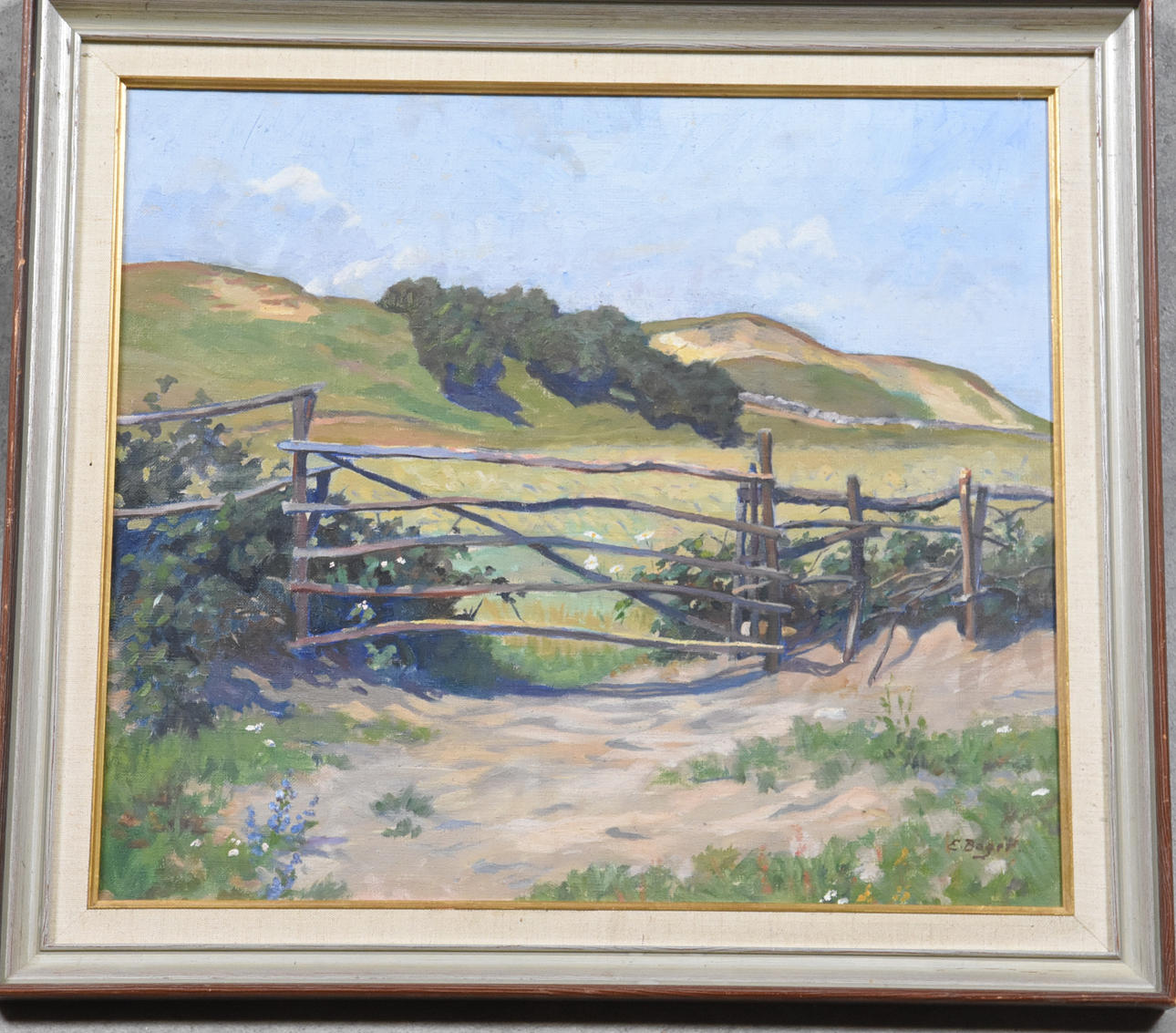 EINAR BAGER. oil on canvas "The Gate" signed.