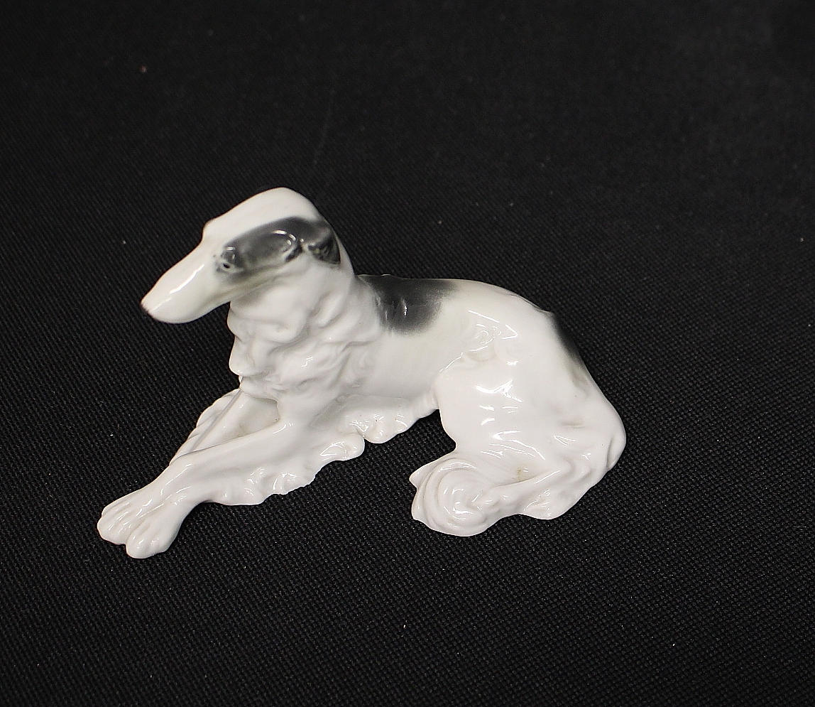 FIGURINE, greyhound, porcelain, Germany.