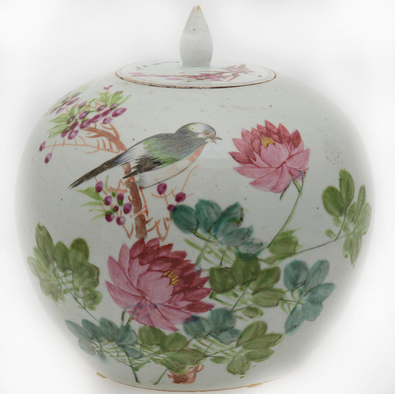LOCKBOJANER, 1 par, porslin, Kina, 1900-tal.