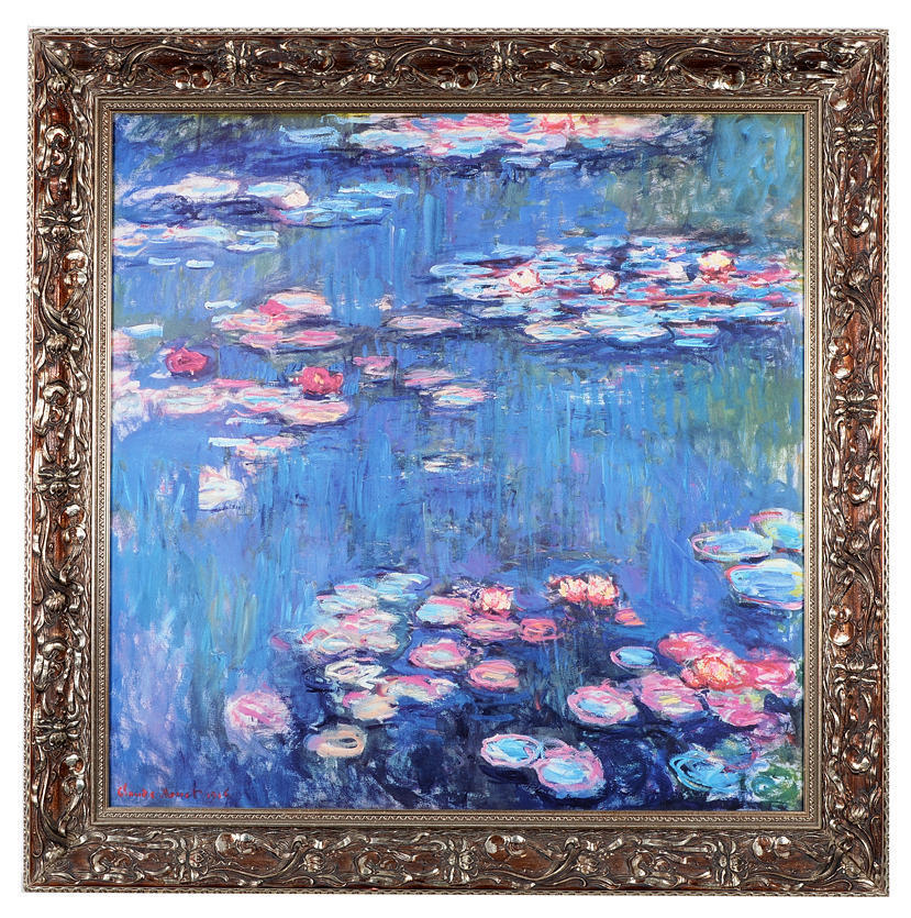 CLAUDE MONET. REPLIK. Seerosen. Ein Gemälde aus 1916.