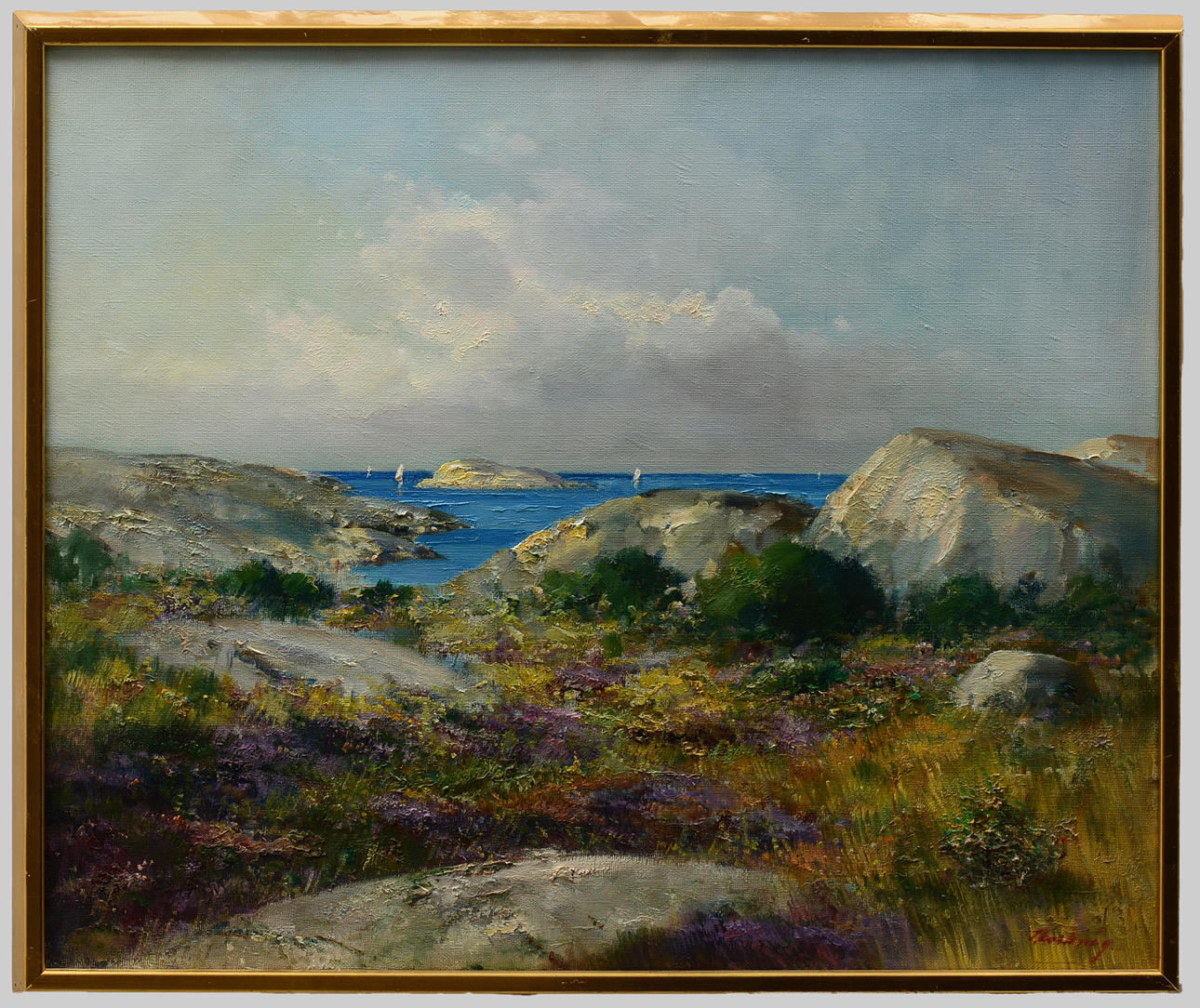 TAGE ERIKSSON. Olja på duk, signerad.