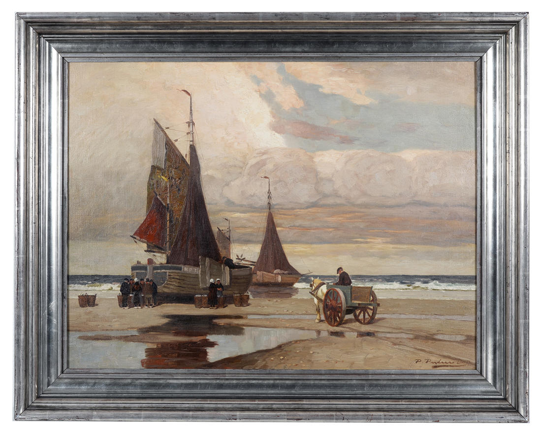 PETER PULM. retrieving the catch. Scene in the Watt.