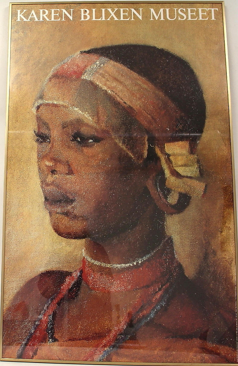 OIDENTIFIERAD KONSTNÄR. Plakat, Karen Blixen, Museum.