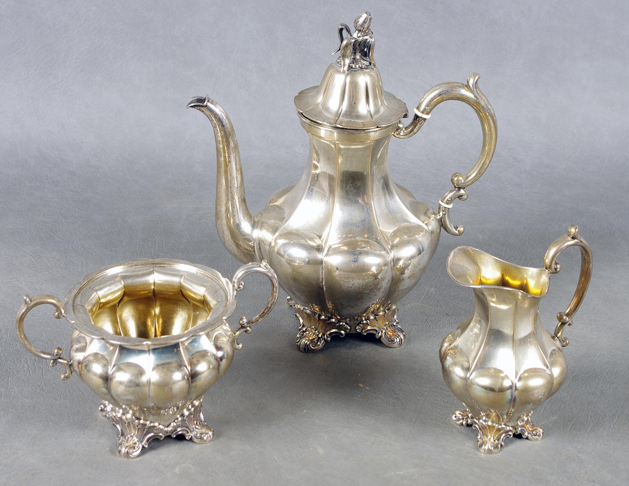 SERVERINGSSET, 3 delar, silver.