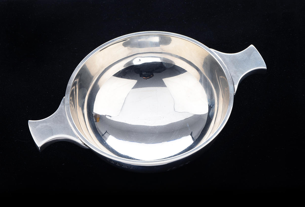 WILSON & SHARP, EDINBURGH. Small silver bowl with handles. Silver ...