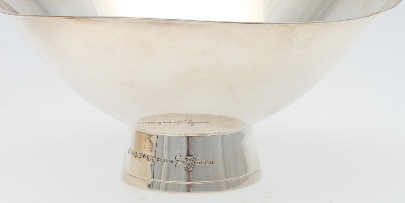 SKÅLFAT samt SKÅL, silver, Gustaf Janson, 1960, Sverige.