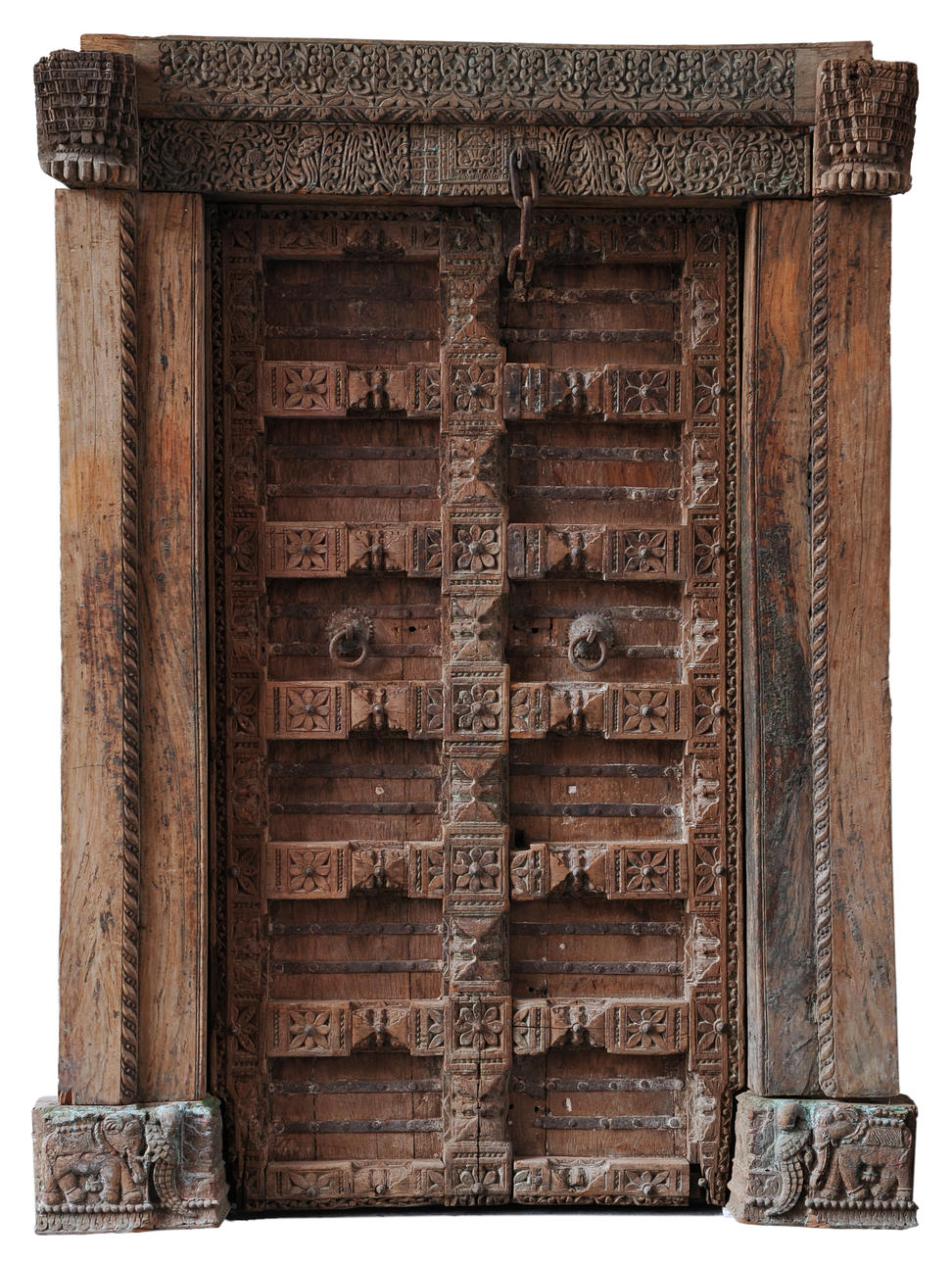 DÖRRAR, 1 par, Indien, sannolikt Rajasthan, 1800-tal.