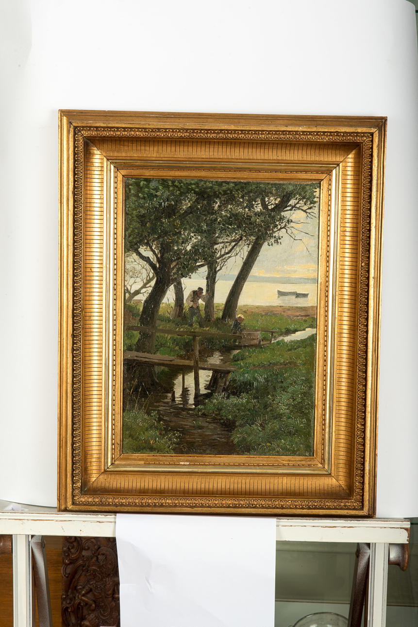 EDWARD PETERSEN. GRANDFATHER WITH GRANDSON.