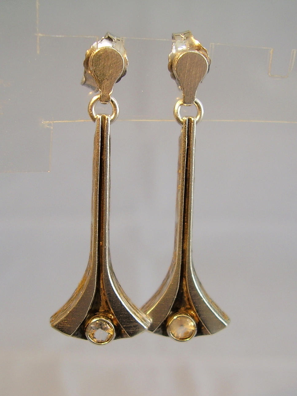 ROCK CRYSTAL STUD EARRINGS STEN & LAINE FINLAND.