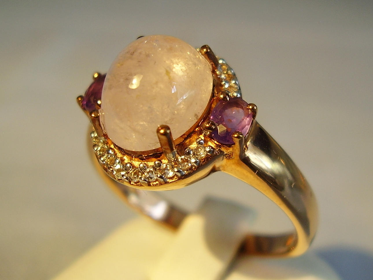 MORGANIT RING SILVER GULDPLÄTERAD.