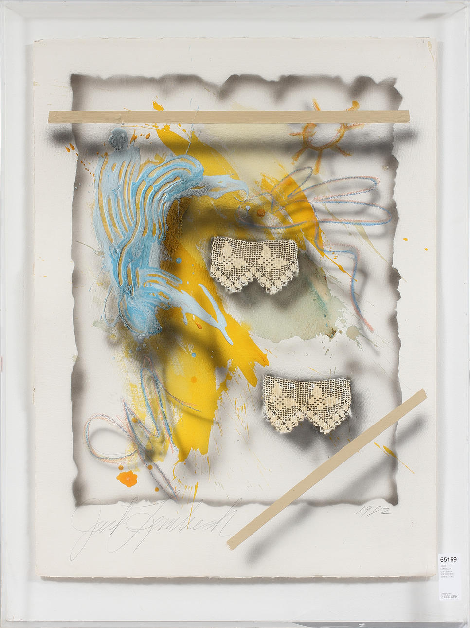 JACK LEMBECK. Blandteknik. Signerad och daterad 1982.