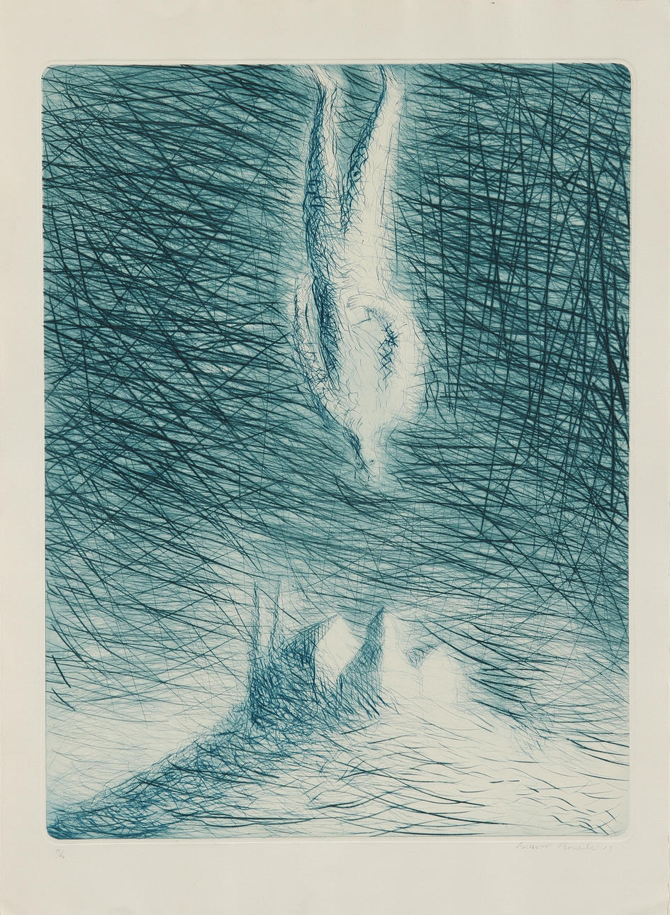 LORENZO BONECHI. Färgetsning och akvatint. Signerad -83 och nr 11/16.