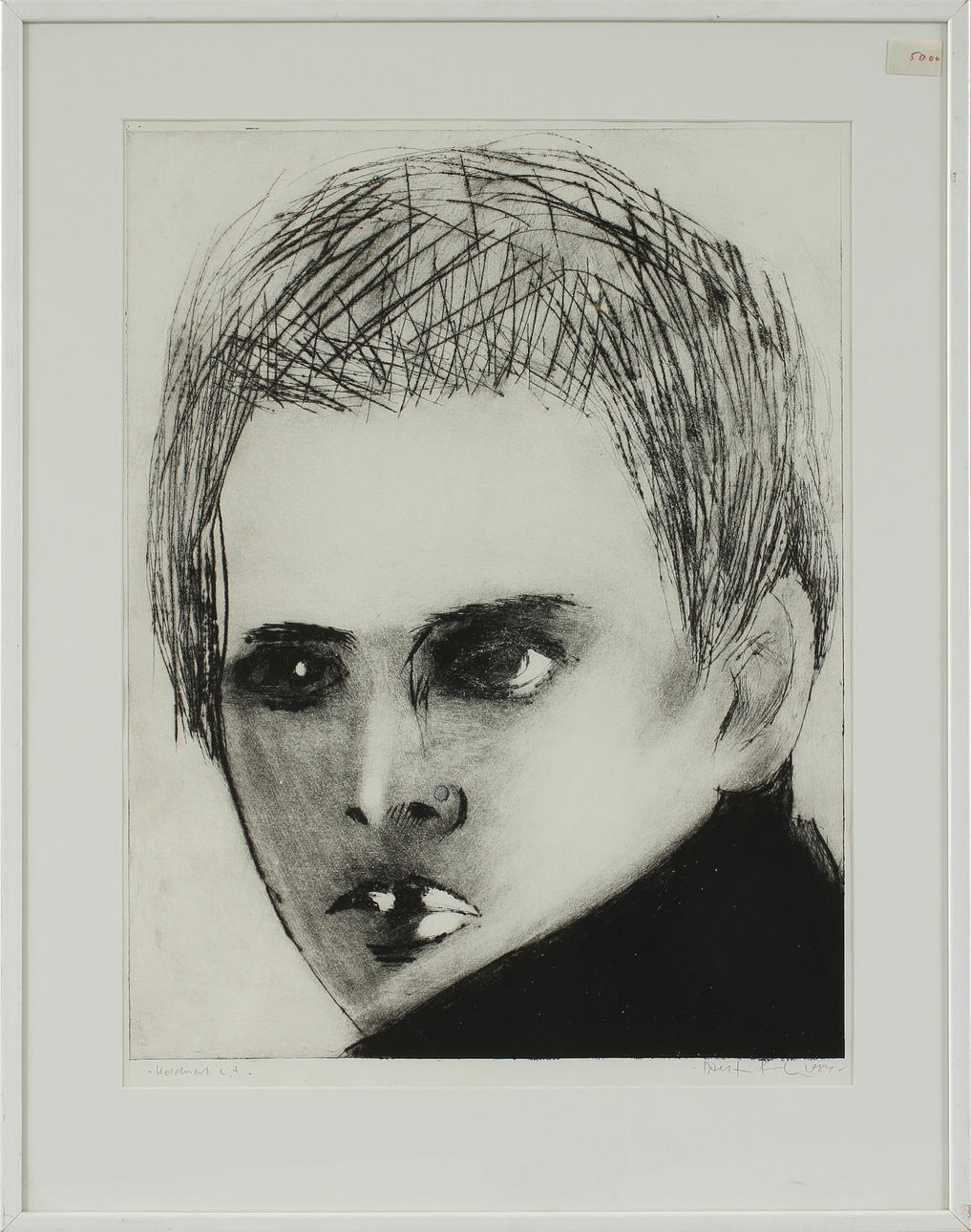 DAGFINN KNUDSEN. Torrnål. Signerad 1984.