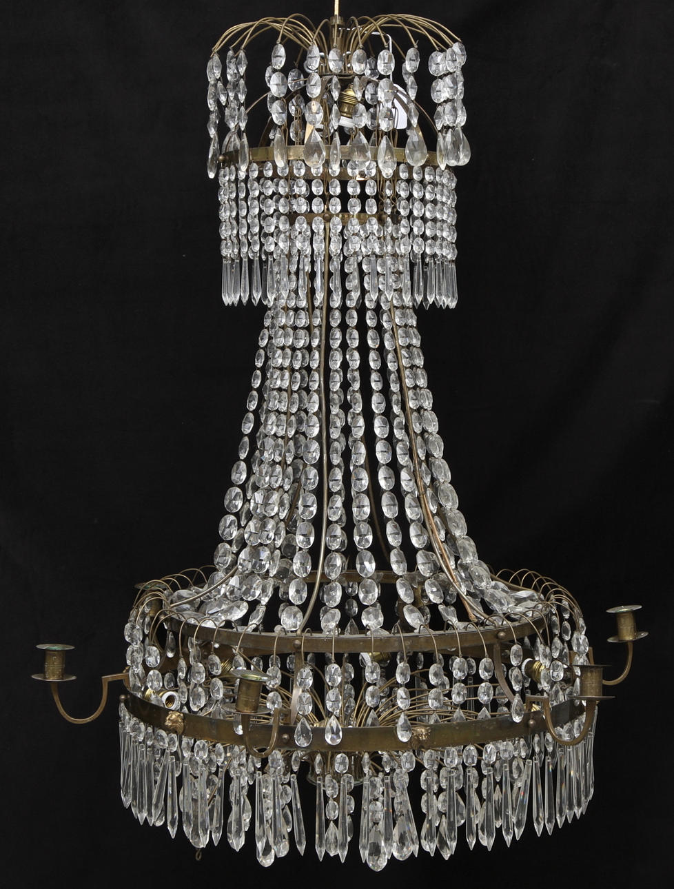 KRISTALLKRONA, sengustaviansk stil, 1800-talets slut.