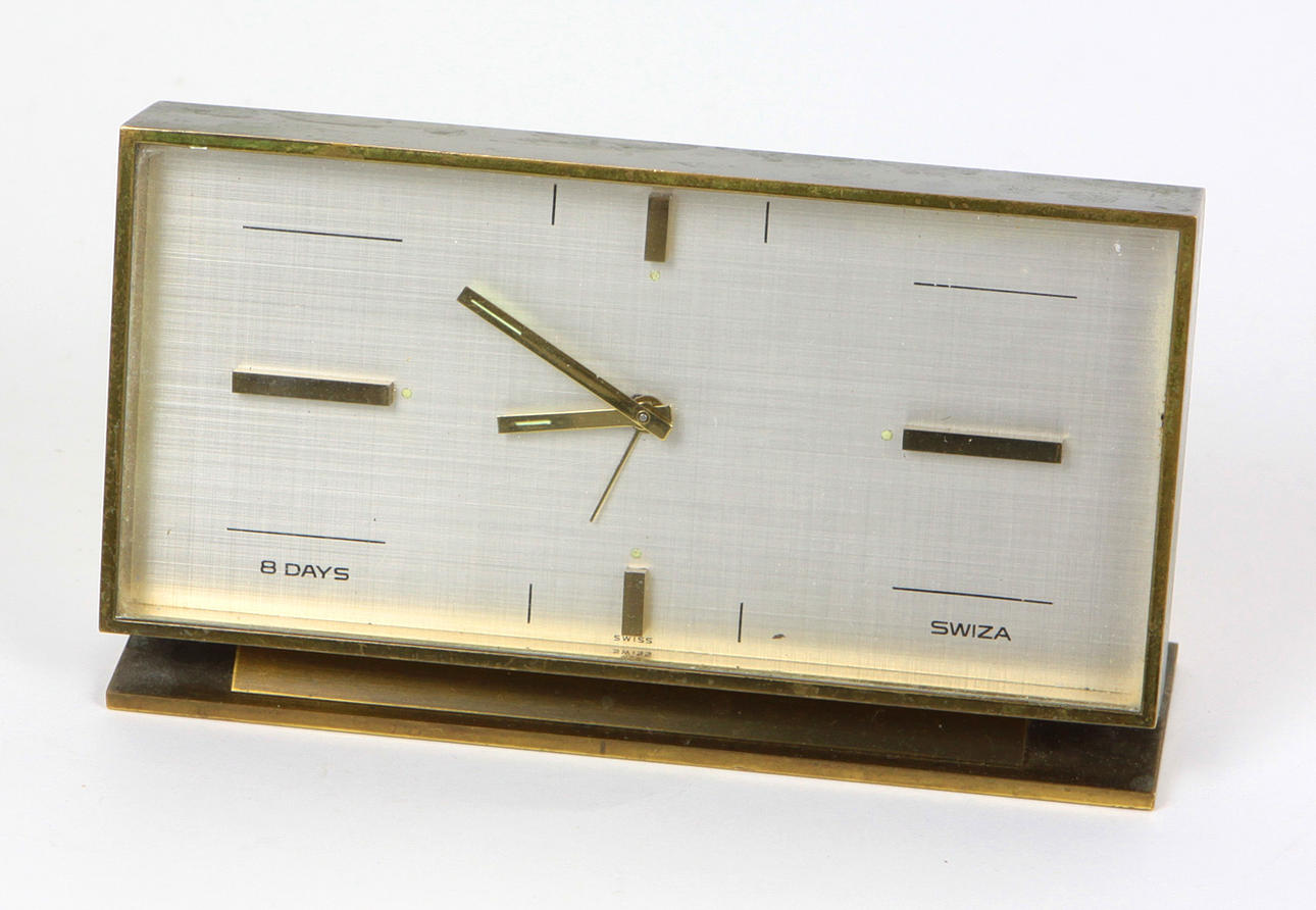Table clock, Swiss, Swiza, 1950s.