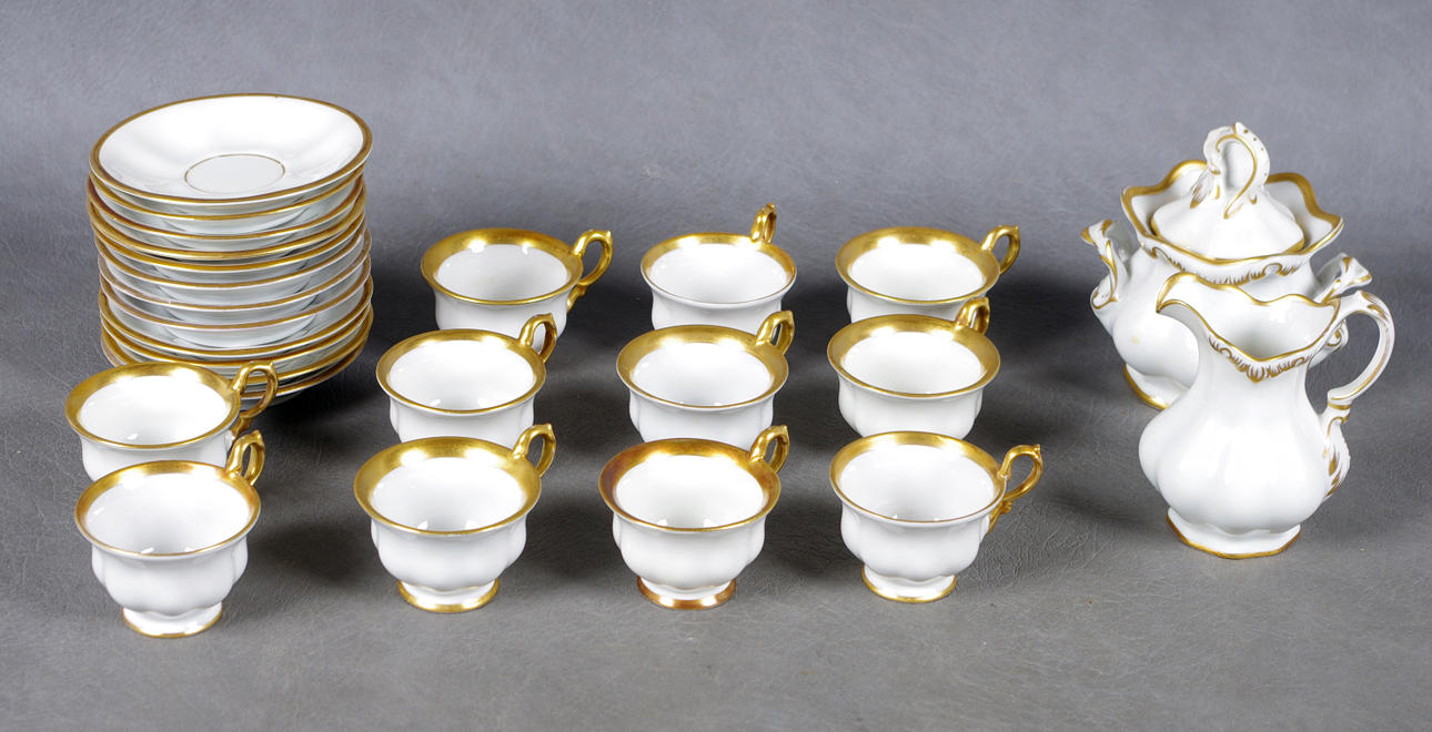 MOCKASERVIS, Köpenhamns porslinsmåleri.