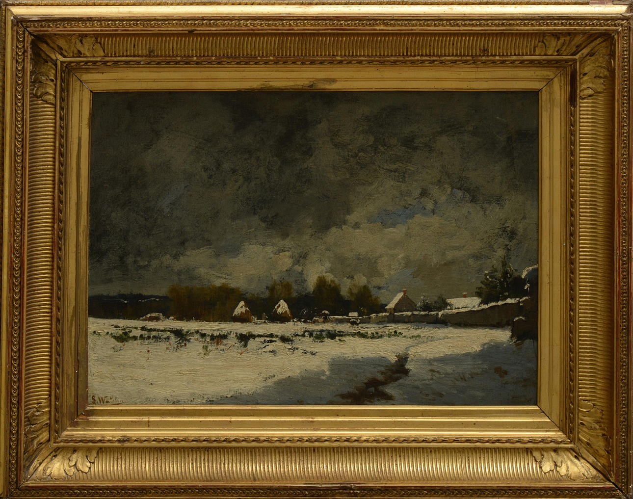 LOUIS VICTOR WATELIN. Olja på duk, signerad.