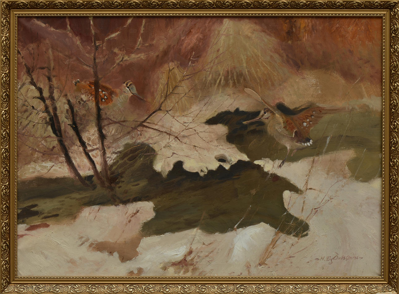 NILS BJÖRKQUIST. Olja på duk, signerad.