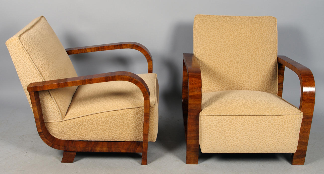 FÅTÖLJER, 1 par, Art Deco.