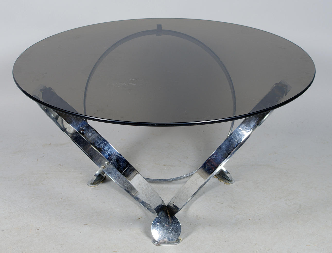 SOFFBORD, glas med kromunderrede.