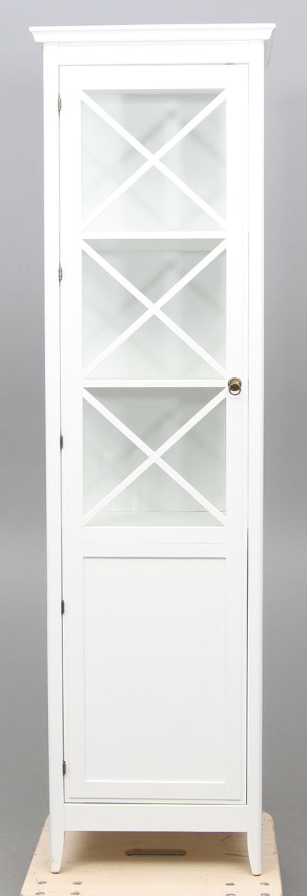 VITRINSKÅP, vitmålat, 2000 tal.