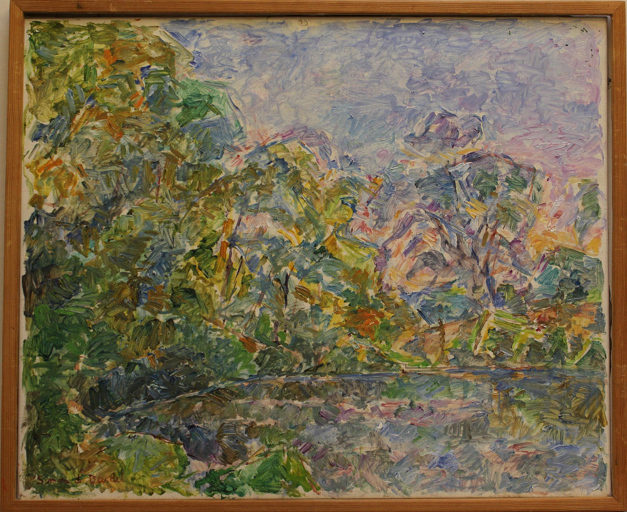 SIMONE DE DARDEL. Landscape. Oil on canvas. Signed.