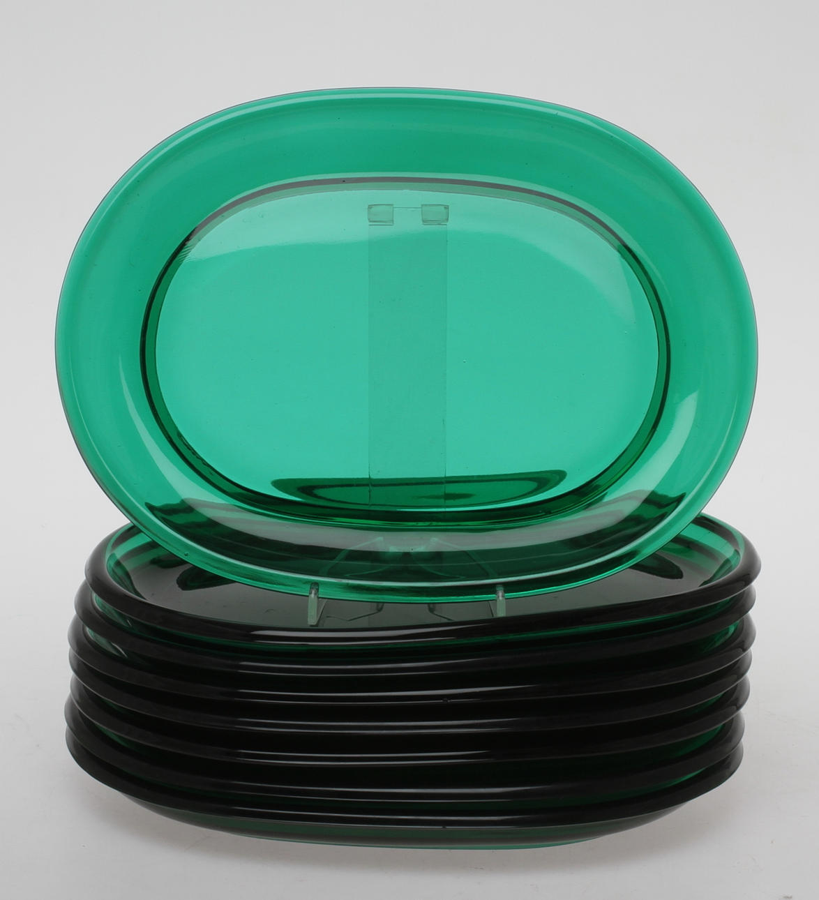 HUMMERTALLRIKAR, 8 st, grönt glas, Josef Frank, Firma Svenskt Tenn.