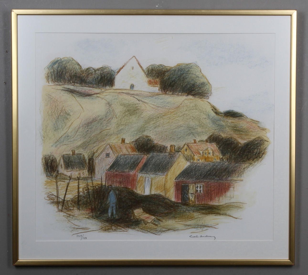 GUSTAV RUDBERG, litografi, signerad och numrerad 329/350.