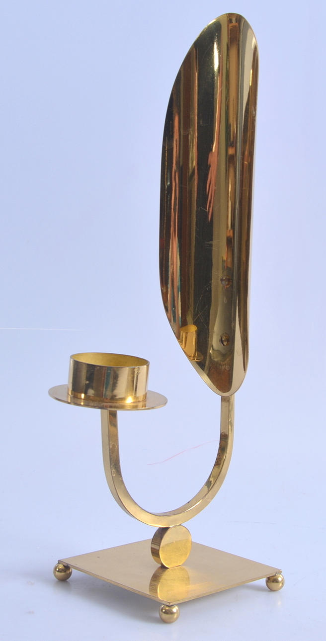 LJUSSTAKE, mässing, Sölve Carlsson, Helsingborg.