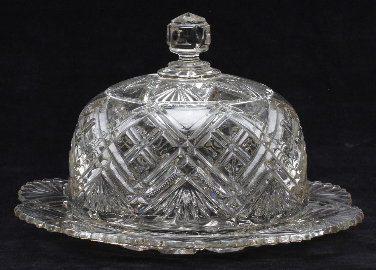 OTKUPA med FAT, pressglas, 1800/1900-tal.