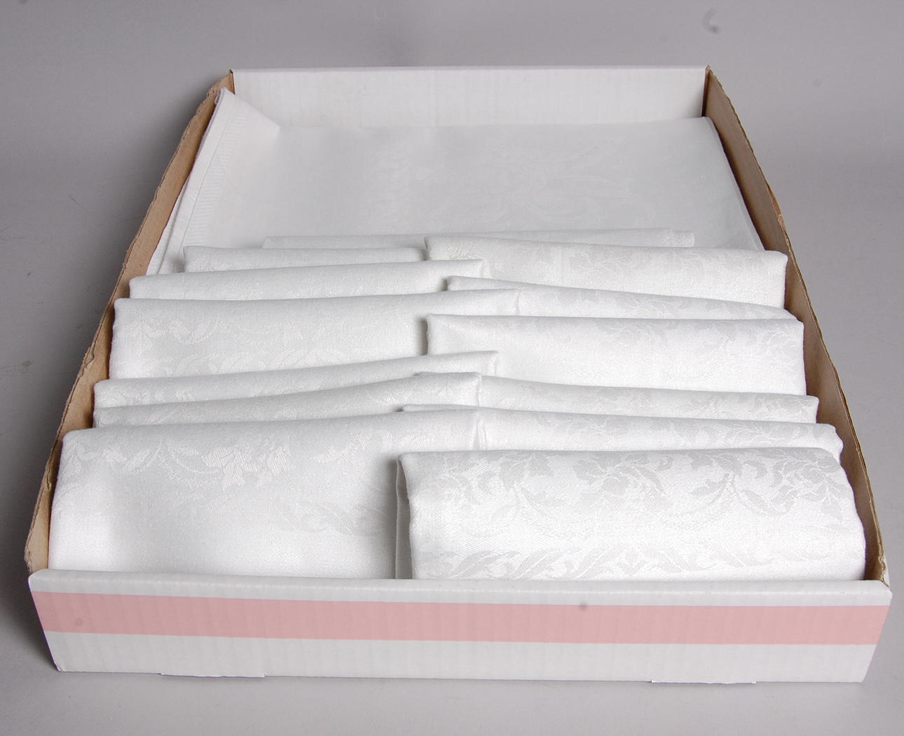 DAMASTSERVETTER, DUK, linne.