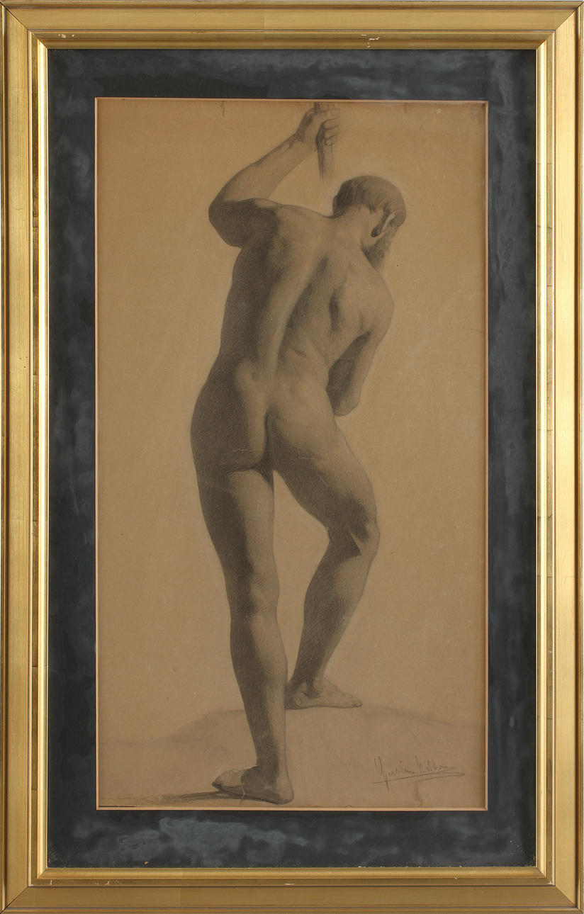 SEVERIN NILSON. teckning, sign.