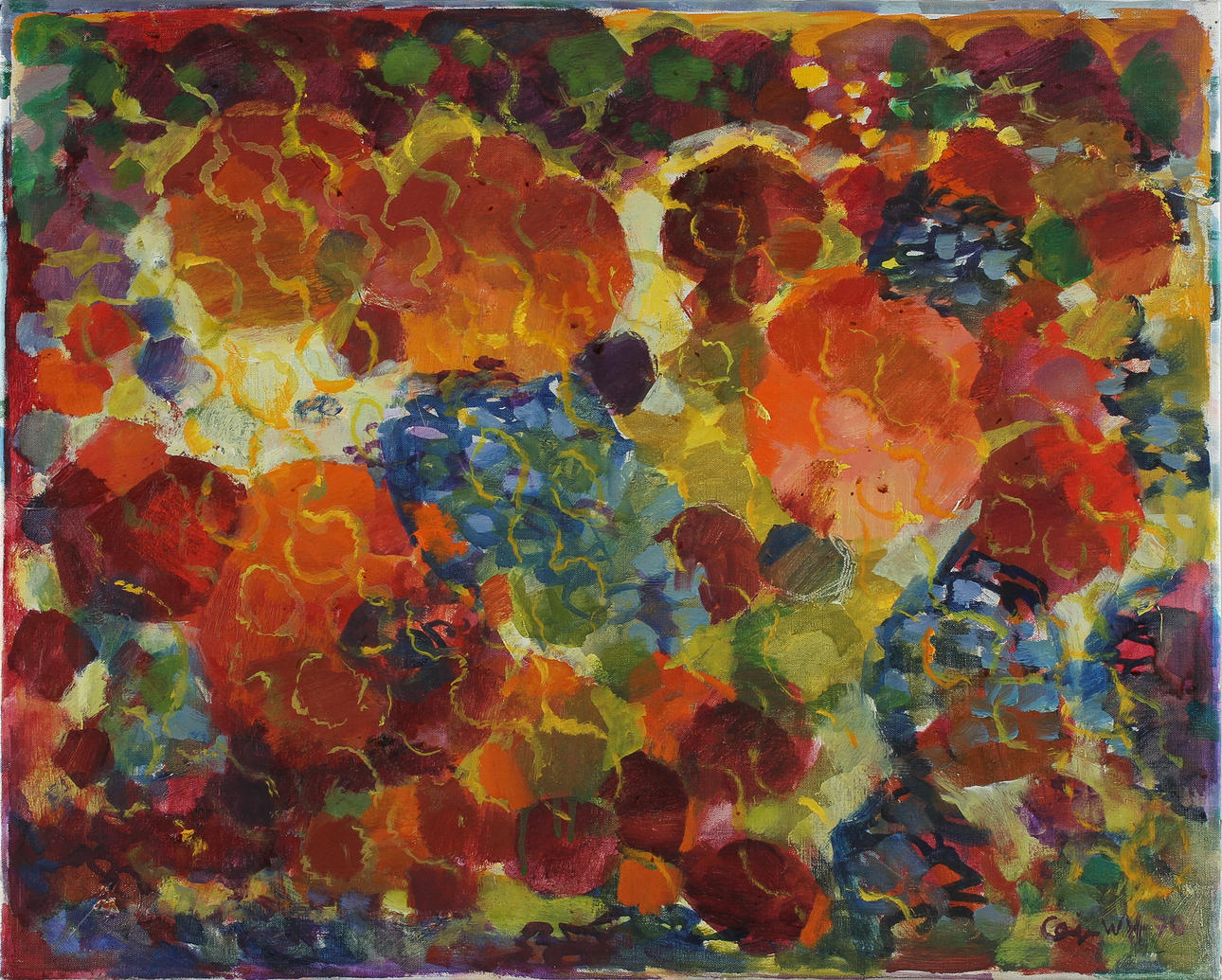 CAJE HUSS. olja på duk, sign.