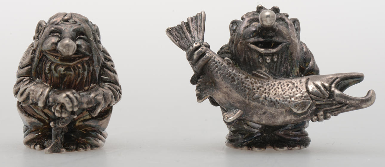 FIGURINER, 2 st, silver, Norge.