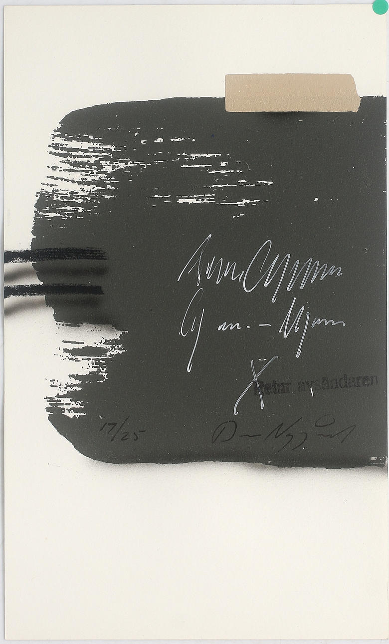DAN NYGÅRD. "Return to sender", lithograph, signed and numbered 17/25.