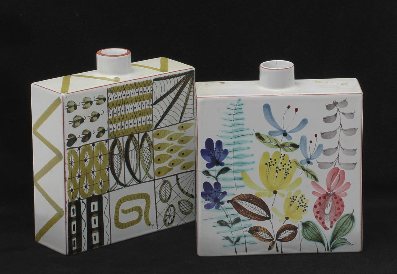 FLASKOR, fajans, Stig Lindberg, Gustavsbergs studiohand.