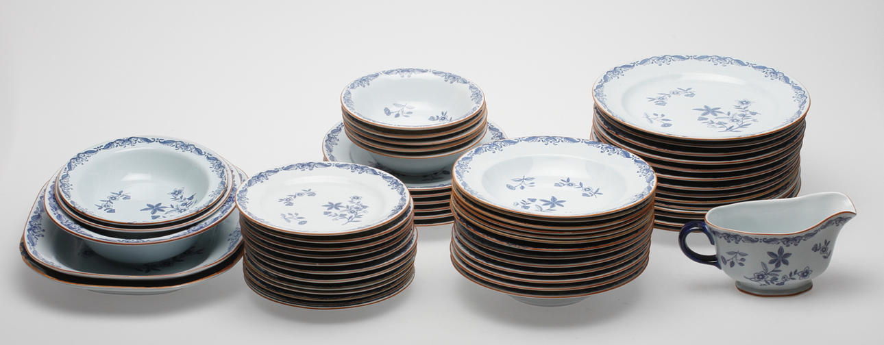 MATSERVIS, 55 delar, porslin, "Ostindia", Rörstrand.