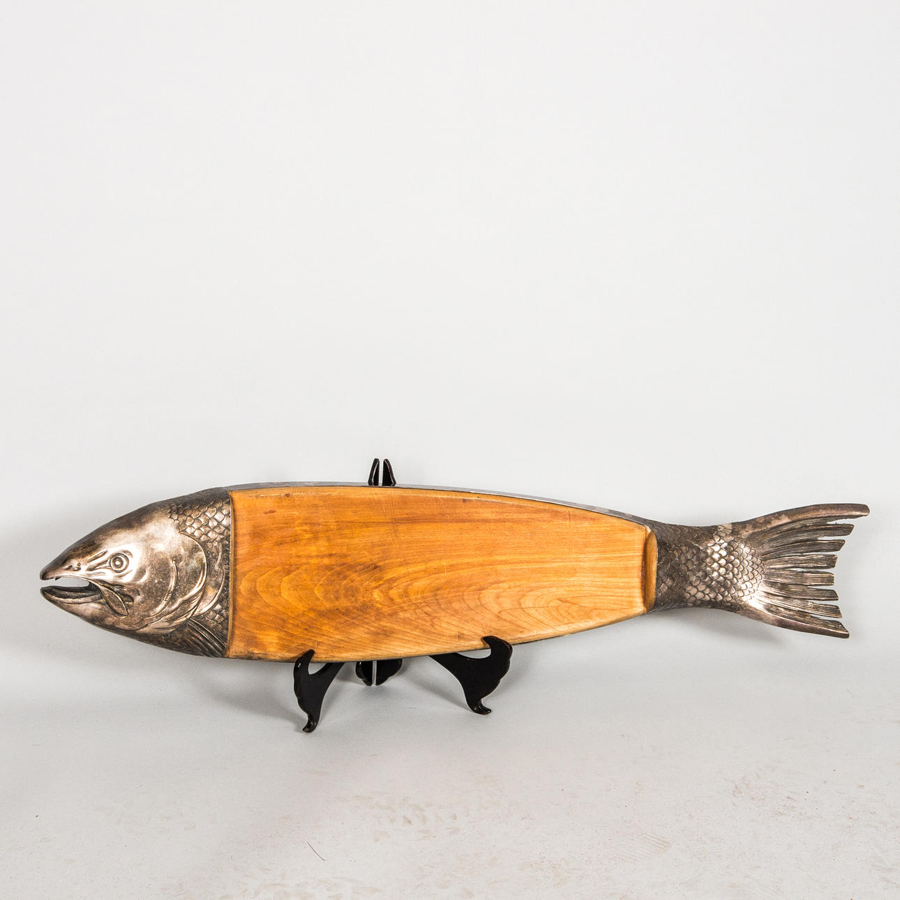 SKÄRBRÄDA, fisk, nysilver/trä, Spanien.