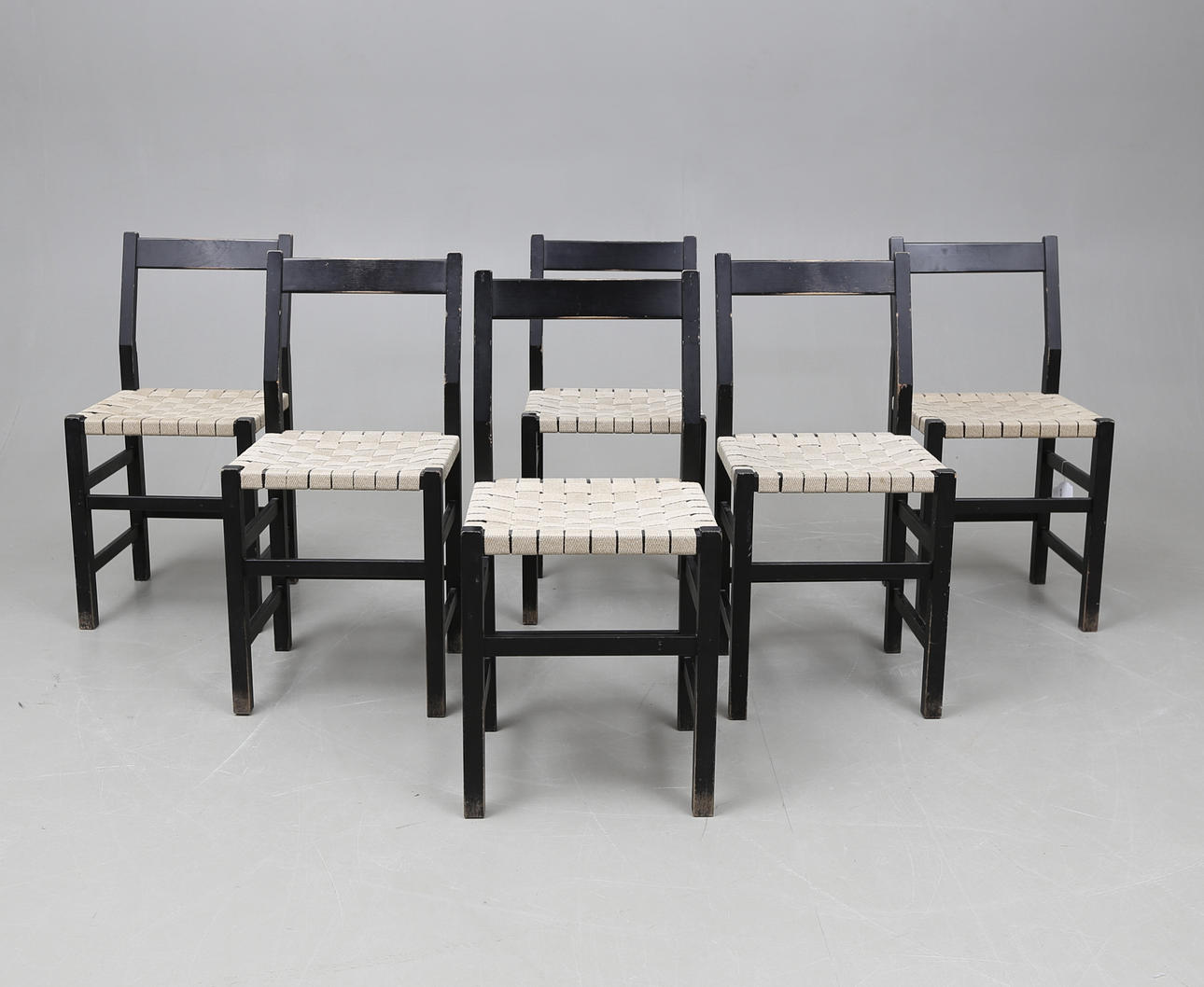 CHAIRS, 6 pcs., "Schablon", John Kardell, Källemo.