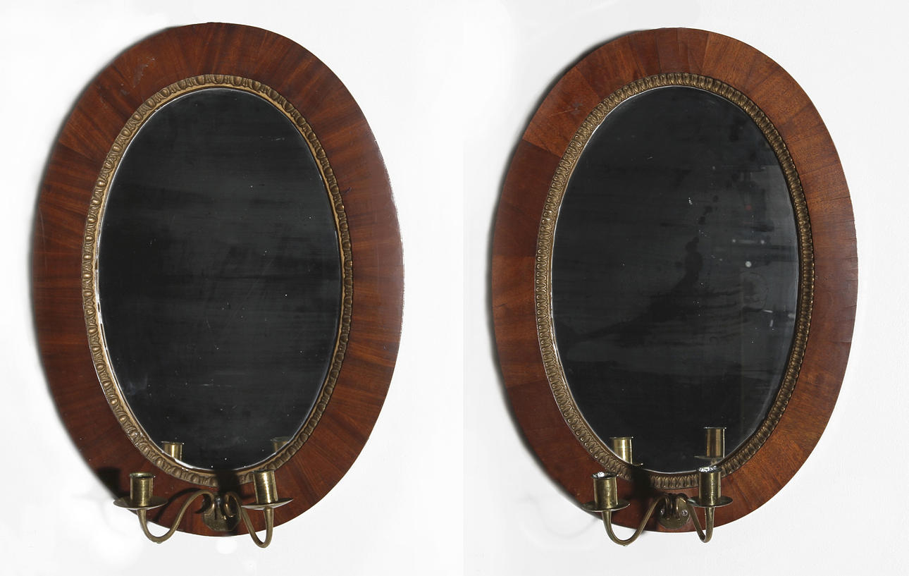 SPEGELLAMPETTER, 2 st snarlika, Karl Johan, 1800-talets första hälft.