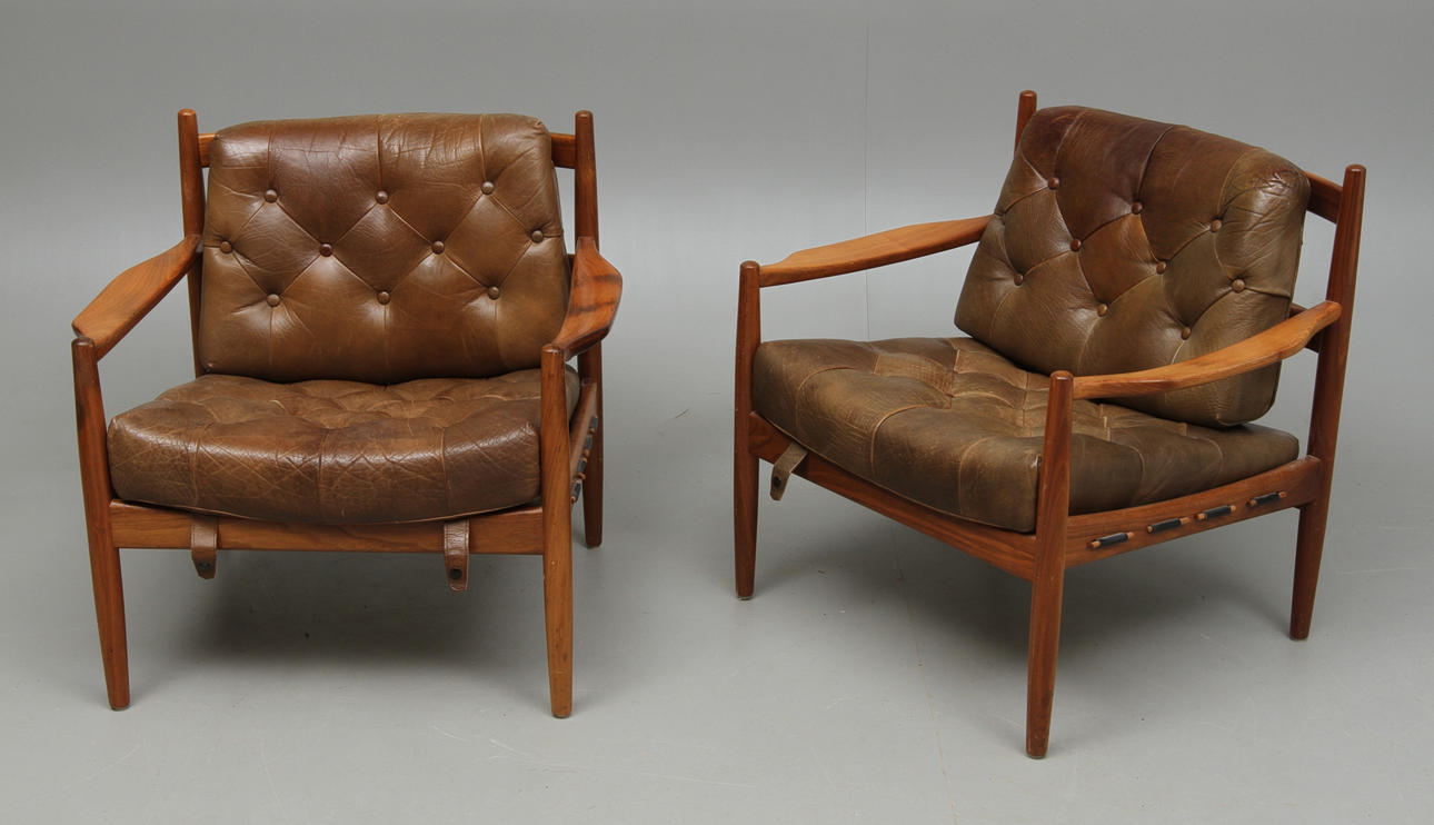 FÅTÖLJER 1 par, omärkta, Ingmar Thillmark, OPE möbler, 1900-talets andra hälft.