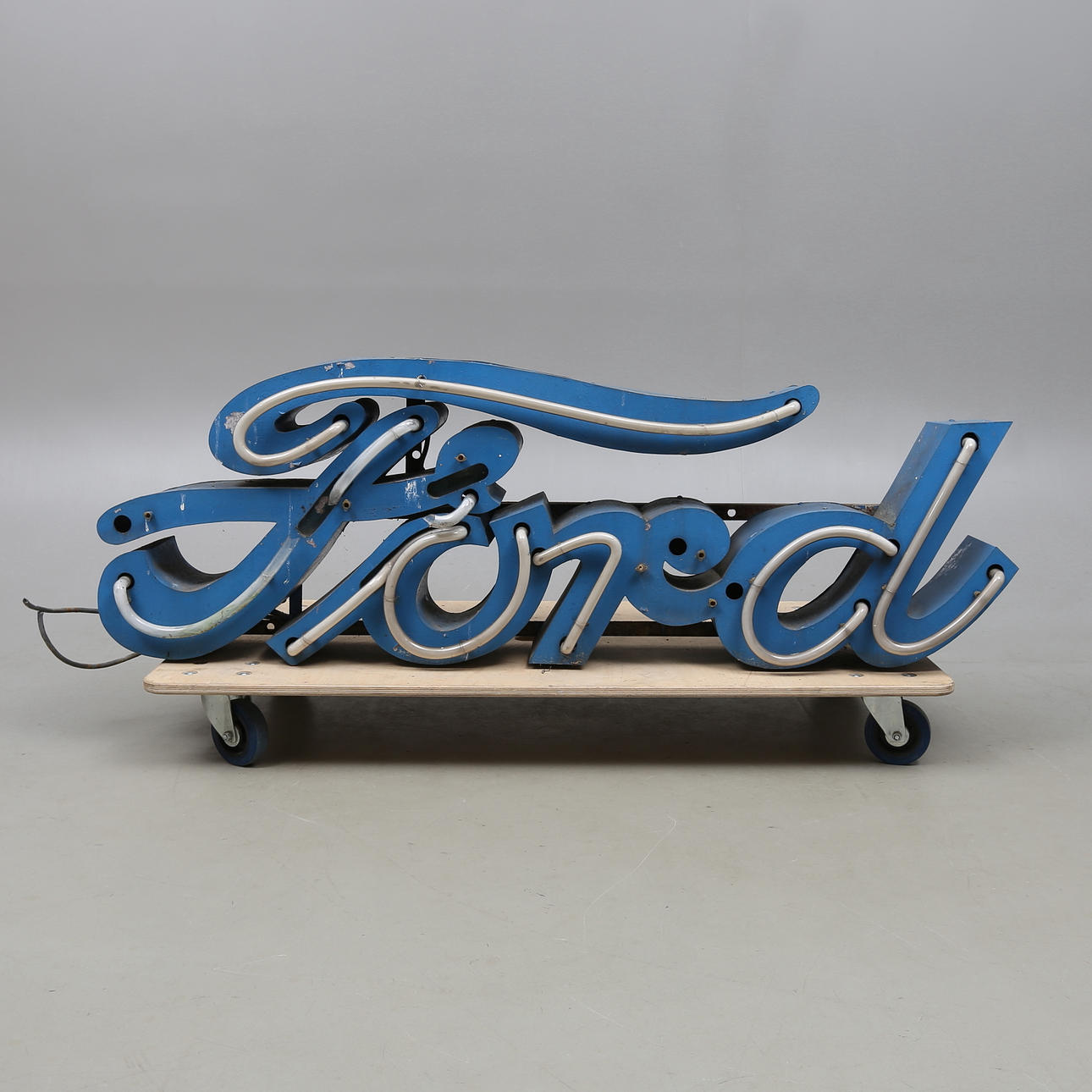 CARTEL PUBLICITARIO, metal, "Ford", 1900.